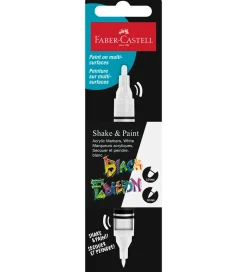Tuscher Og Farver*Faber-Castell Tusch - Shake & Paint Akryl - Hvid