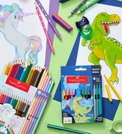 Tuscher Og Farver*Faber-Castell Tuscher - 10+3 stk. - Dinosaur - Metallic