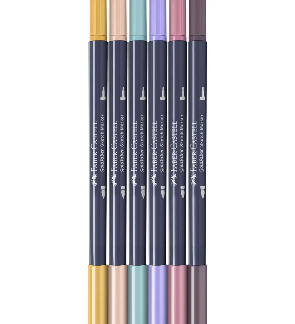 Tuscher Og Farver*Faber-Castell Tuscher - 6 Stk. - Goldfaber Sketch - Fashion