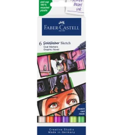 Tuscher Og Farver*Faber-Castell Tuscher - 6 Stk. - Goldfaber Sketch - Graphic Nove