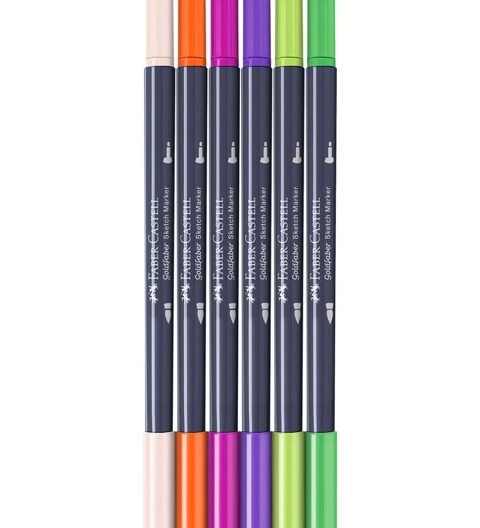 Tuscher Og Farver*Faber-Castell Tuscher - 6 Stk. - Goldfaber Sketch - Graphic Nove