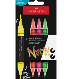 Tuscher Og Farver*Faber-Castell Tuscher - Shake & Paint Akryl - 4 Stk. - Neon