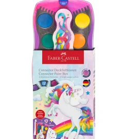 Maling*Faber-Castell Vandfarve - Unicorn Pink - 12 Farver + Chinese Whi