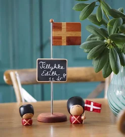 Pyntefigurer*FableWood Magnetisk Bordflag m. Tavle - H. 30 cm - Natur/Stål