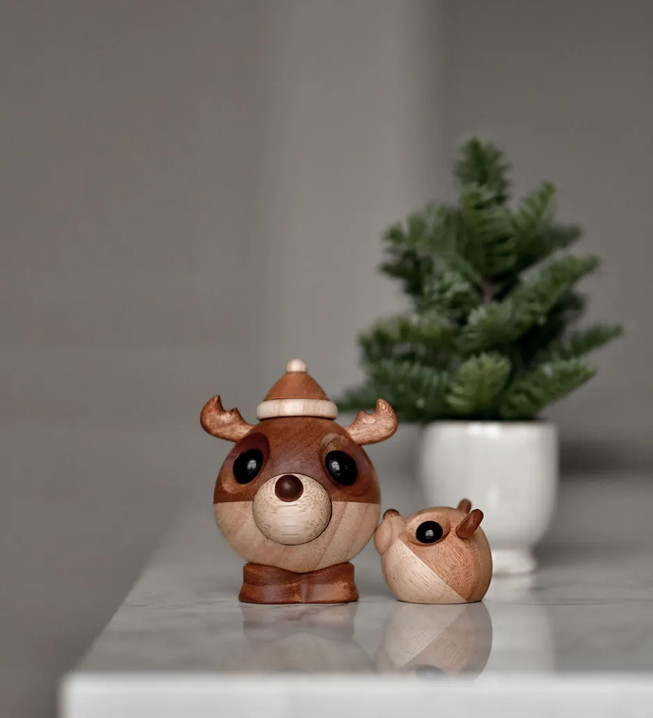 Pyntefigurer|Julepynt*FableWood Nissehue - 3 cm - Natur