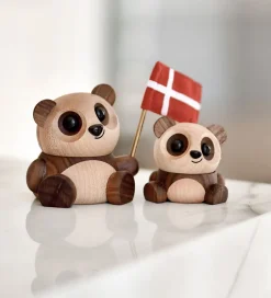 Pyntefigurer*FableWood Panda - Pom Pom - 6 cm - Natur