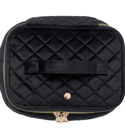 Toilettasker|Toilettasker*Fan Palm Toilettaske - Large - Quiltet Velour - Black Velvet