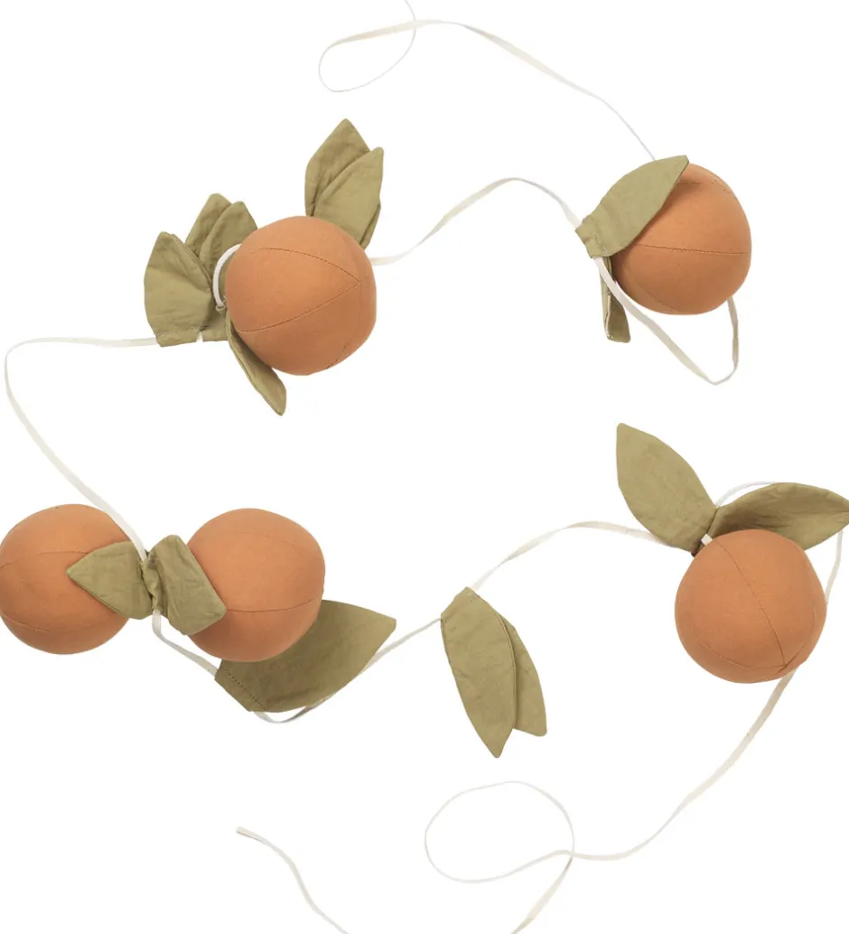 Børn Ferm Living Appelsin Guirlande - 220 cm - Orange/Grøn