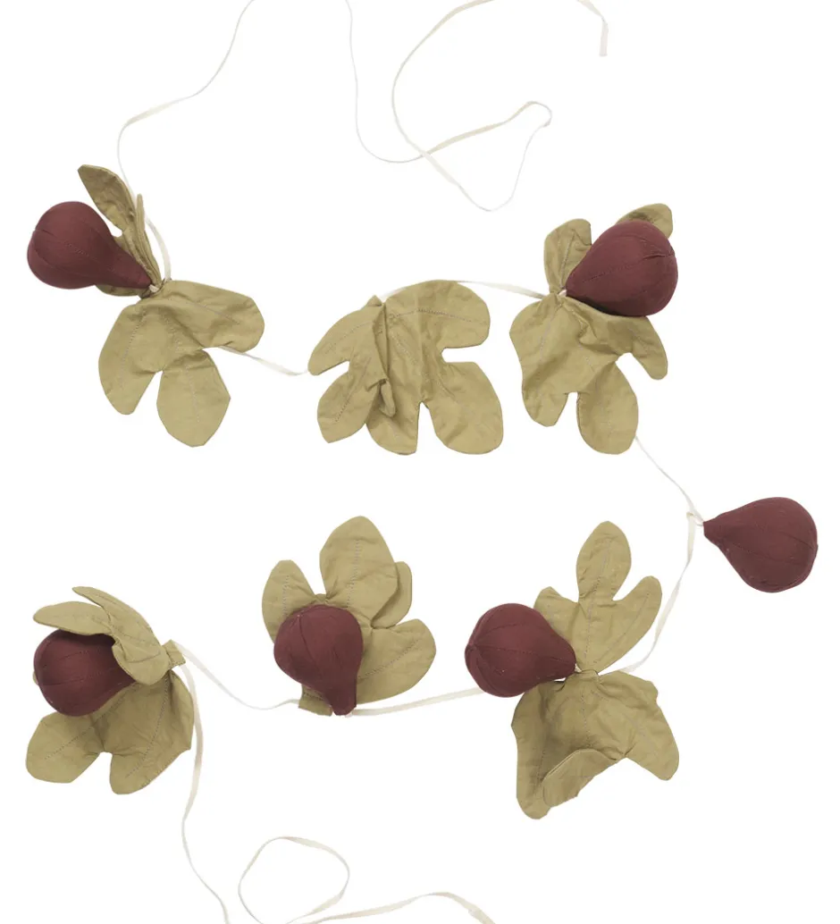 Flagranker|Børneværelset*Ferm Living Figen Guirlande - 220 cm - Mauve/Green