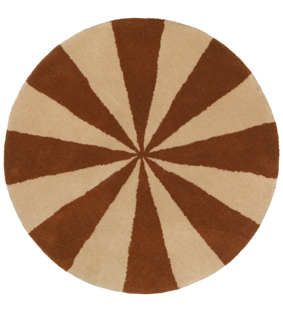 Gulvtæpper*Ferm Living Gulvtæppe - 70 cm - Uld - Dark Brick/Off White