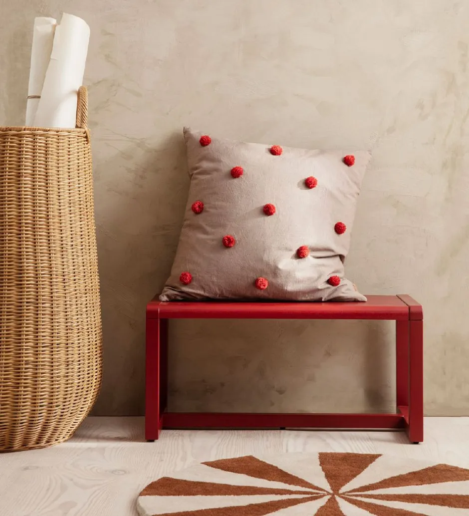 Gulvtæpper*Ferm Living Gulvtæppe - 70 cm - Uld - Dark Brick/Off White