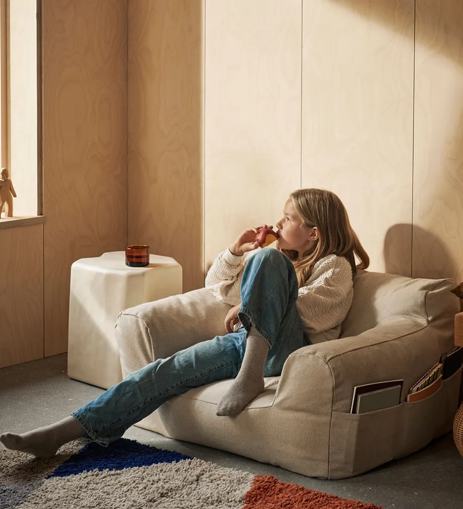 Stole*Ferm Living Lænestol - Billow Bean Bag - 50x80x48 cm - Off-white
