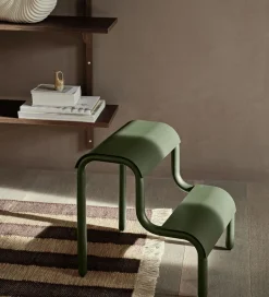 Skamler*Ferm Living Skammel - 34x35,7x36,2 cm - Forest Green