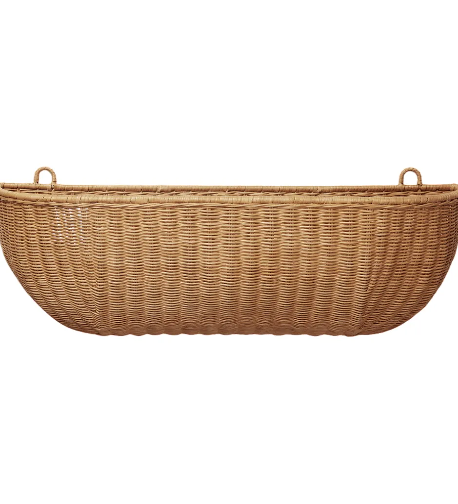 Opbevaring*Ferm Living Væglomme - Flettet Rattan - 75x25 cm - Natural