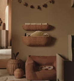 Opbevaring*Ferm Living Væglomme - Flettet Rattan - 75x25 cm - Natural