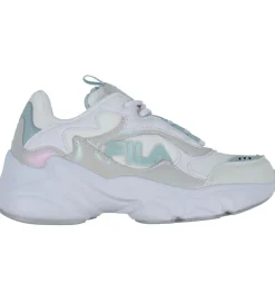 Børnesko Og Babysko*Fila Sko - Collene Logo - Hvid/Silver/Blue Haze