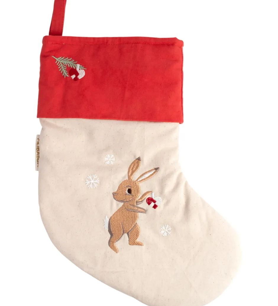 Børn Filibabba Julesok - Wonderful Winter - Hare m. Broderi
