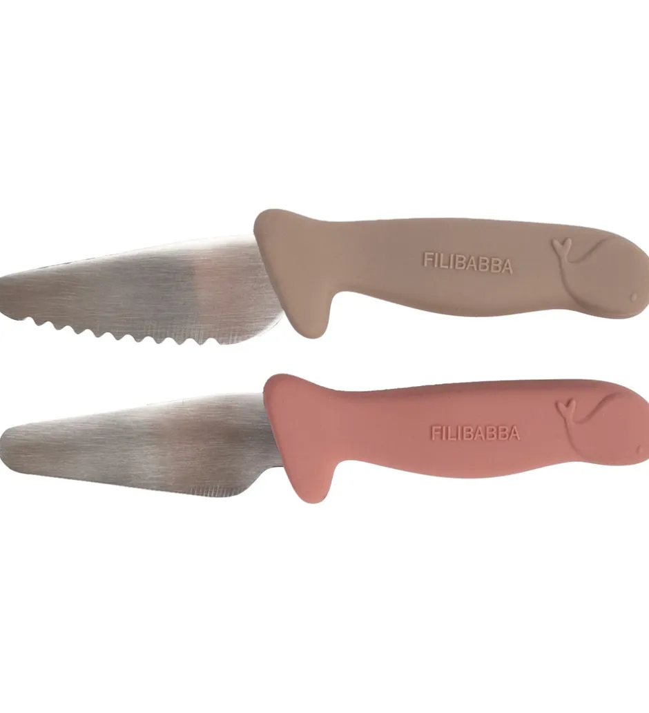 Børnebestik*Filibabba Knivsæt Til Børn - 2-pak - Warm Grey/Rose