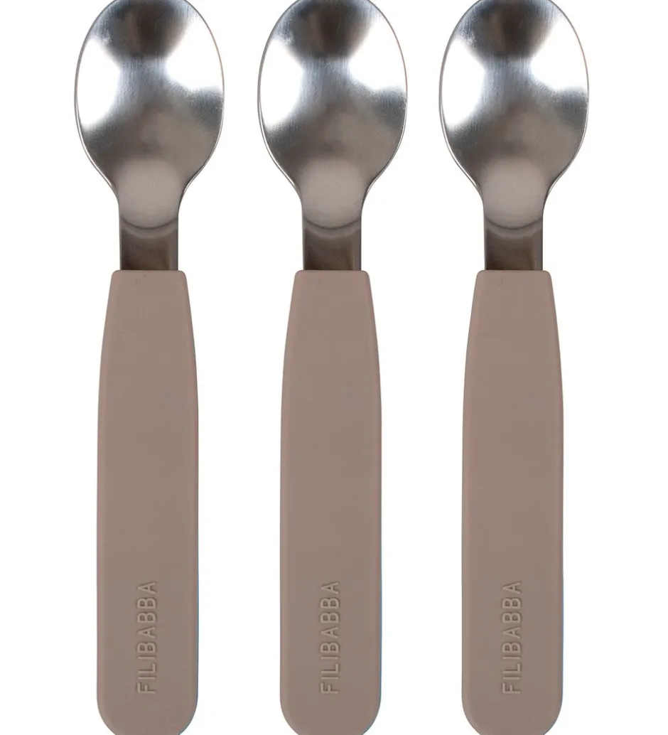 Babyskeer*Filibabba Silikone Skeer 3-Pak - Warm Grey