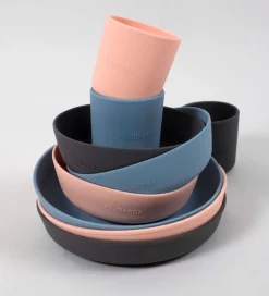 Skåle*Filibabba Skål - 2-pak - Silikone - Powder Blue