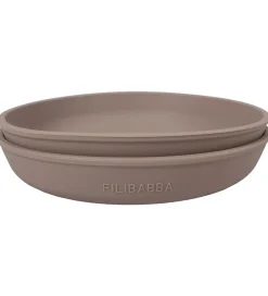 Filibabba Tallerkener - Silikone - 2-Pak - Warm Grey