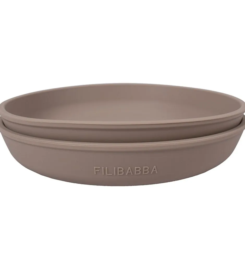 Filibabba Tallerkener - Silikone - 2-Pak - Warm Grey