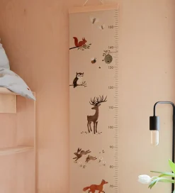 Filibabba Vægdekoration - Højdemåler - Skovens dyr
