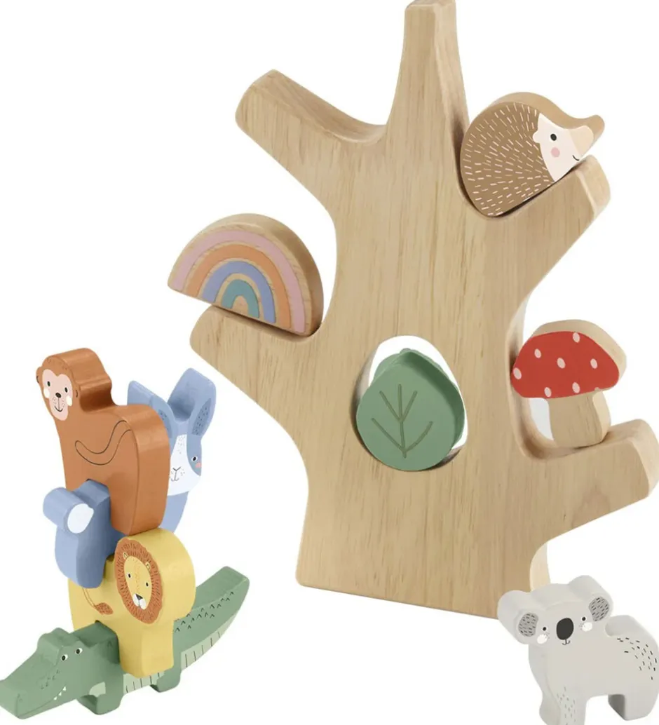 Trælegetøj|Tumlemøbler*Fisher-Price Balancetræ - 10 Dele - Træ