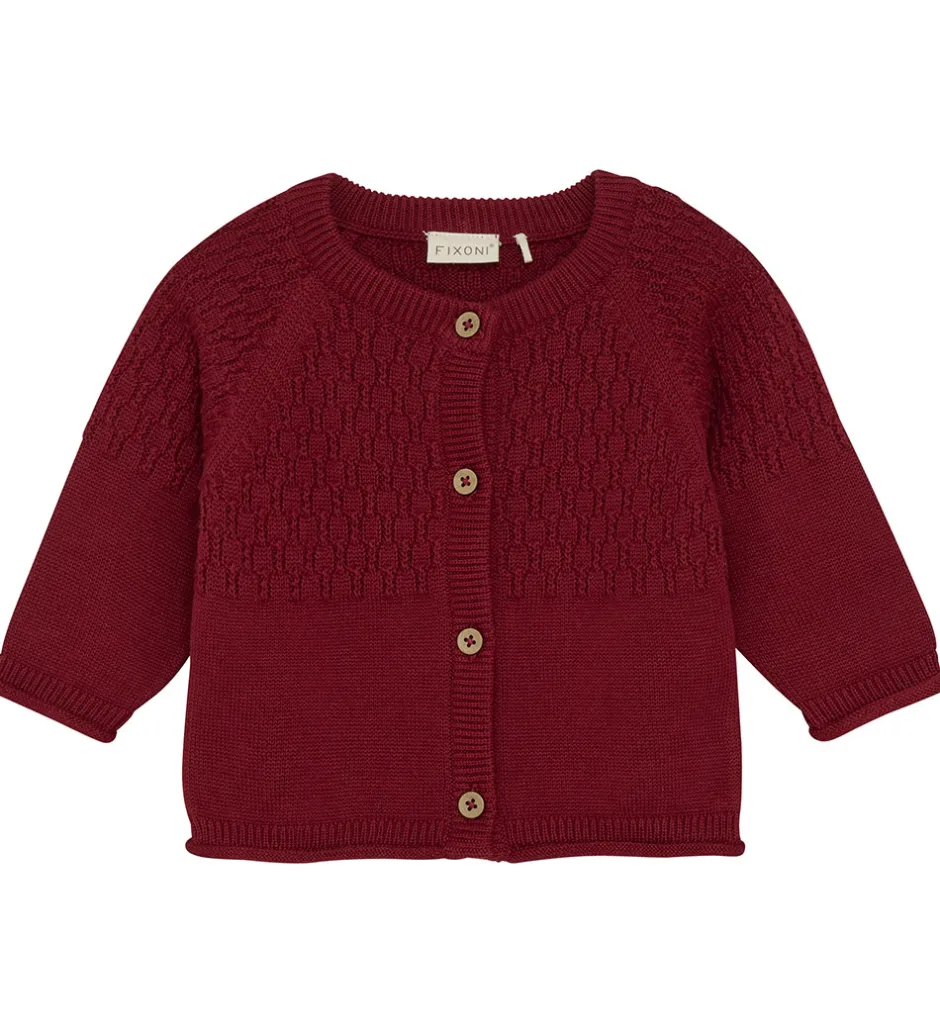 Børn Fixoni Cardigan - Strik - Syrah