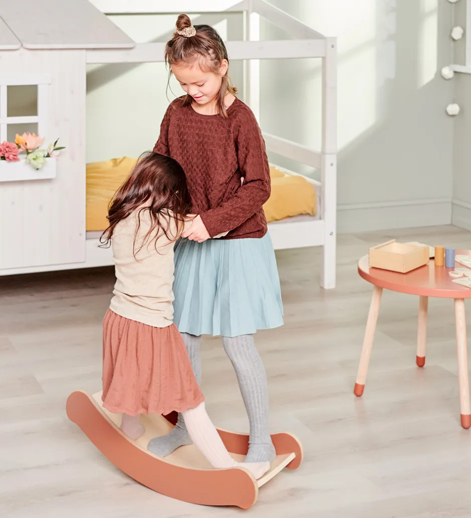 Motorisk Legetøj|Tumlemøbler*Flexa Balancebræt - Mini - Play - 68,7x31,1x18,3 cm - Blush