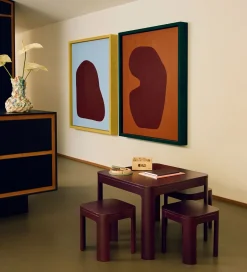Borde|Møbler*Flexa Bord - Lille - 60x47 cm - Nova - Pomegranate