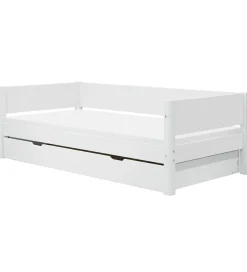 Flexa Enkeltseng m. Udtræksfunktion - 210x101x66,5 cm - Hvid
