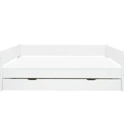 Flexa Enkeltseng m. Udtræksfunktion - 210x101x66,5 cm - Hvid