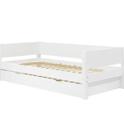 Flexa Enkeltseng m. Udtræksfunktion - 210x101x66,5 cm - Hvid