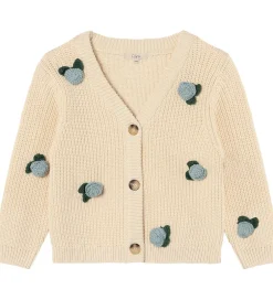 Striktrøjer*Fliink Cardigan - Strik - Cool Flower - Sandshell