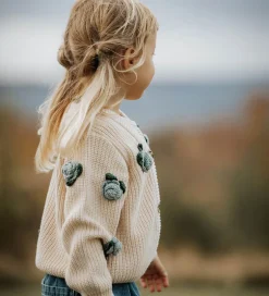 Striktrøjer*Fliink Cardigan - Strik - Cool Flower - Sandshell