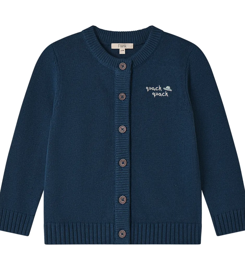 Børn Fliink Cardigan - Strik - Mahdi - Insignia Blue