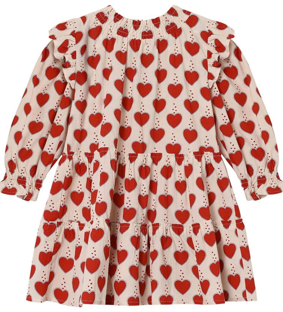 Kjoler*Fliink Kjole - Winter Heart - Sandshell AOP