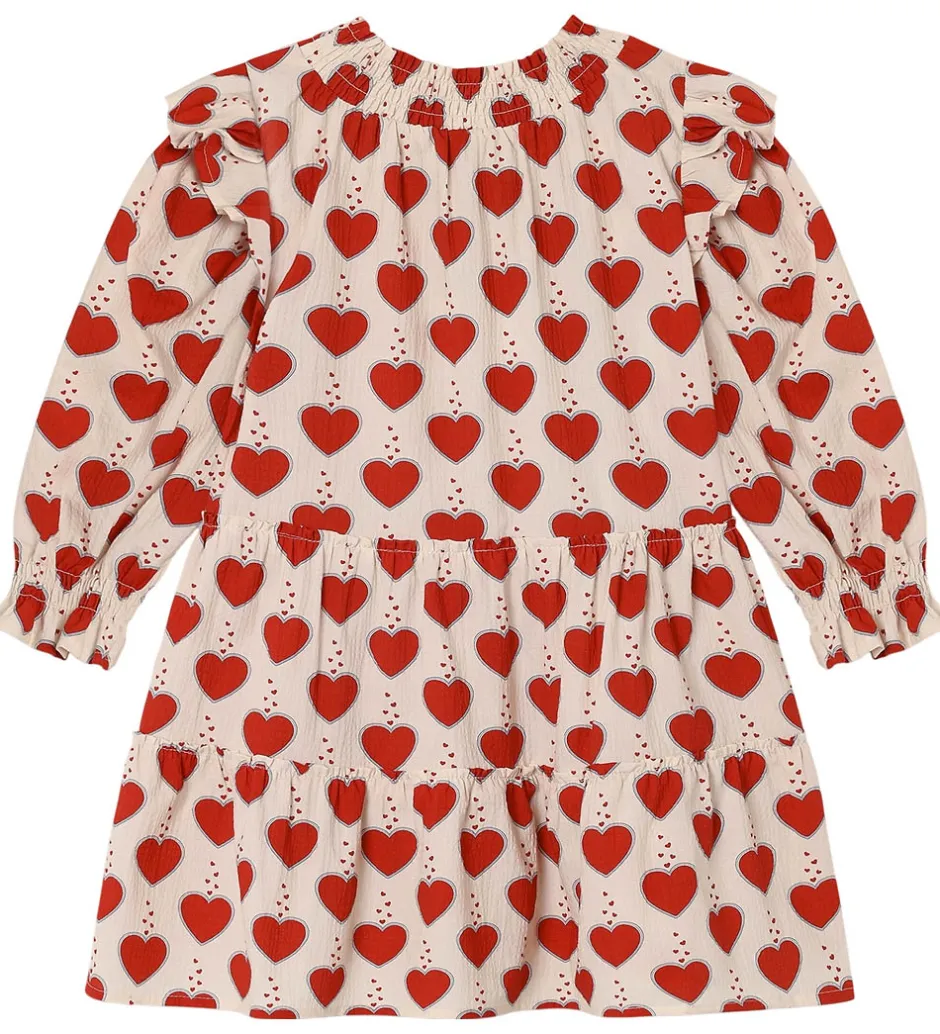 Kjoler*Fliink Kjole - Winter Heart - Sandshell AOP
