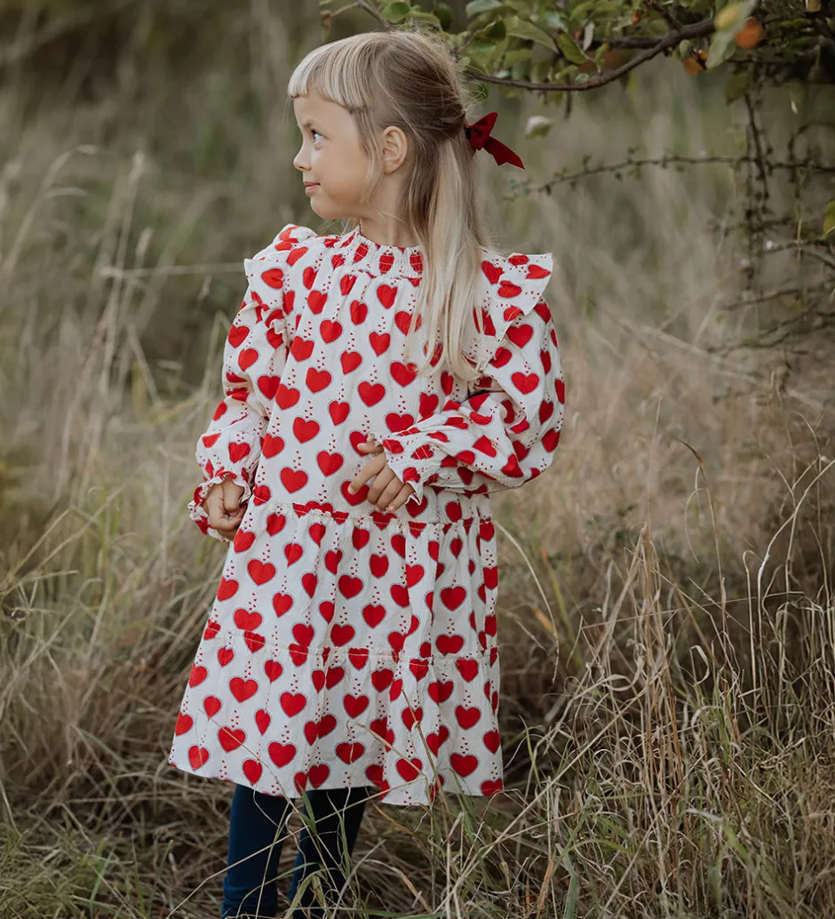 Kjoler*Fliink Kjole - Winter Heart - Sandshell AOP