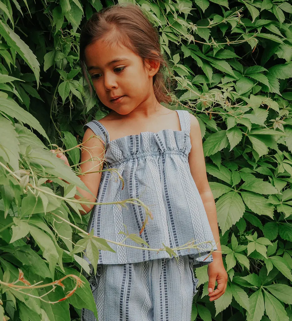 Børn Fliink Top - Ruffle - Amie - Navy