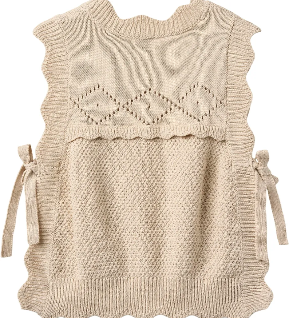 Børn Fliink Vest - Strik - Lovely - Sandshell
