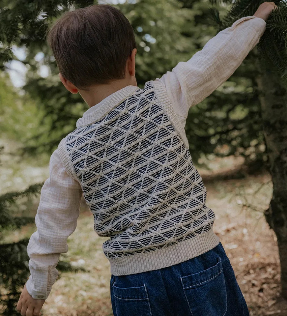 Veste*Fliink Vest - Strik - Sune - Sandshell