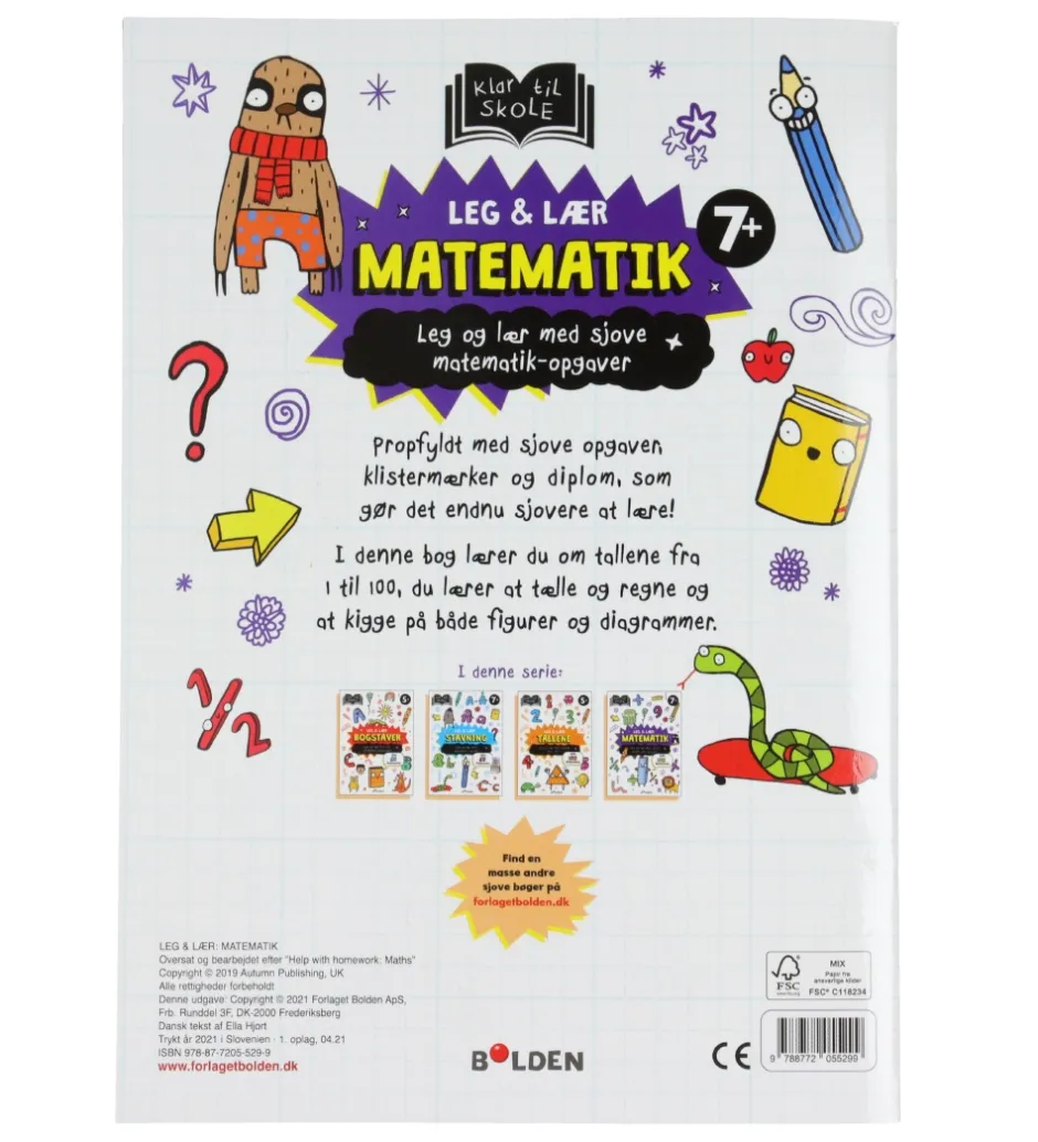Læringsbøger*Forlaget Bolden Aktivitetsbog - Leg og Lær: Matematik - Dansk