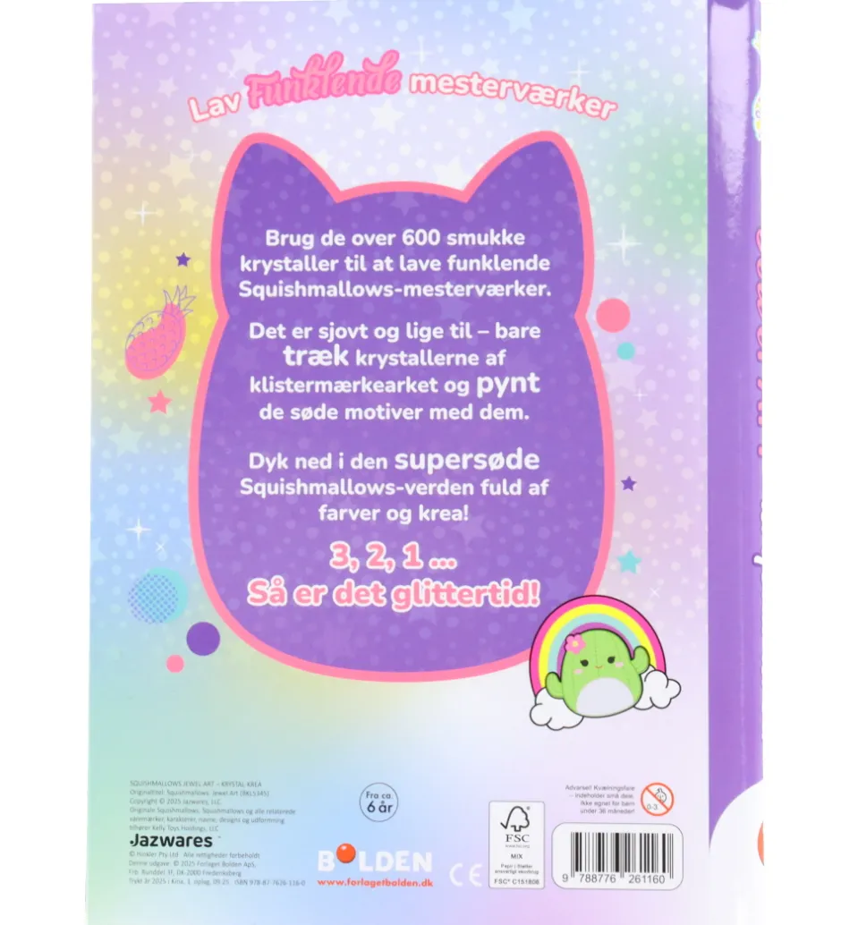 Kreativ Leg|Bøger*Forlaget Bolden Aktivitetsbog - Squishmallows Jewel Art - DA