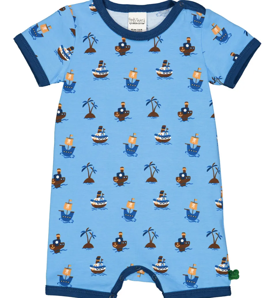 Børn Freds World Sommerdragt - Pirate - All Blue/ Papaya/ Navy