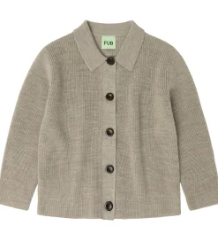 Børn FUB Cardigan - Strik - Uld - Oat Melange