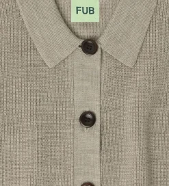 Børn FUB Cardigan - Strik - Uld - Oat Melange