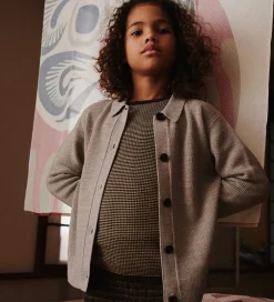 Børn FUB Cardigan - Strik - Uld - Oat Melange