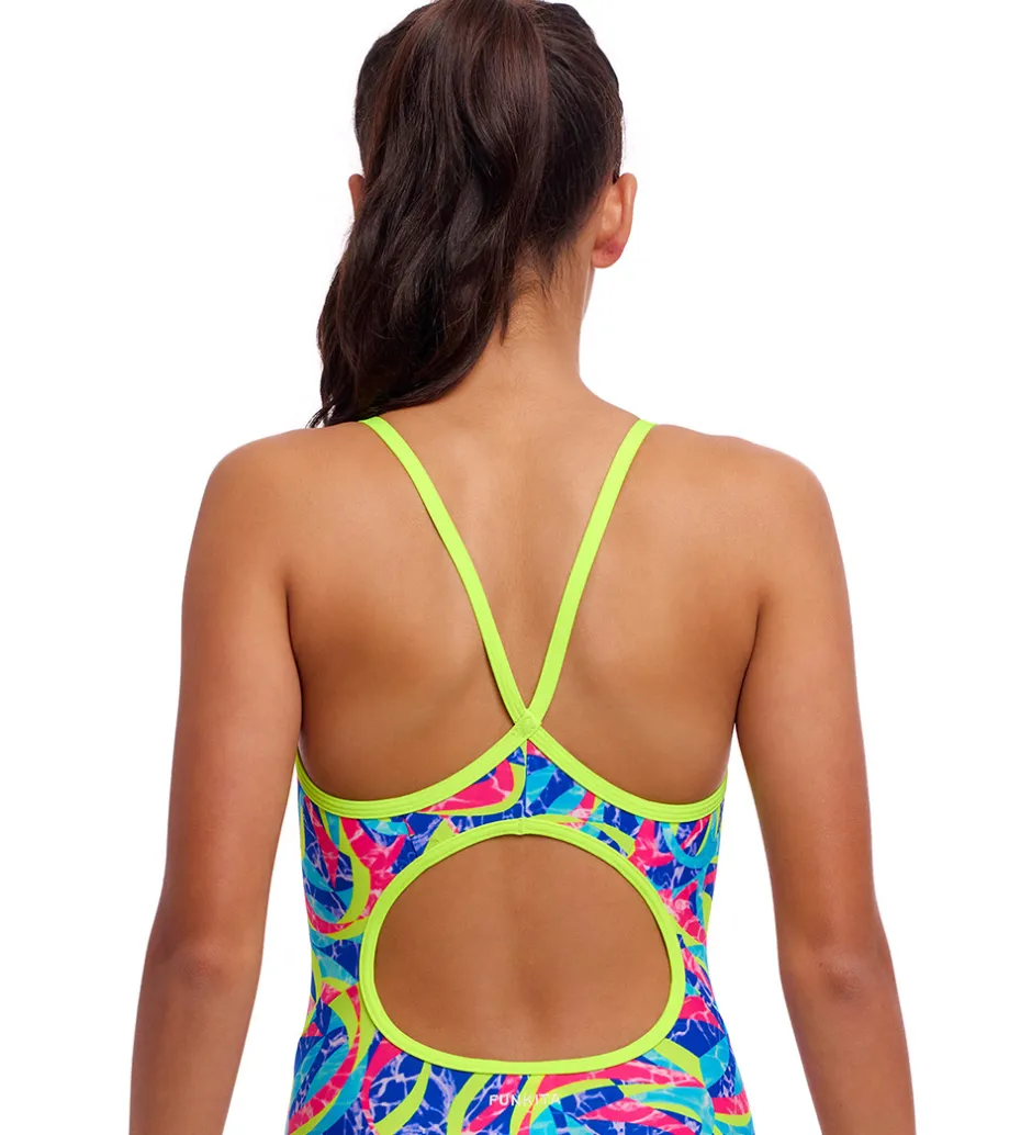 Svømmetøj*Funkita Badedragt - Diamond Back - UV50+ - Choppy Waters